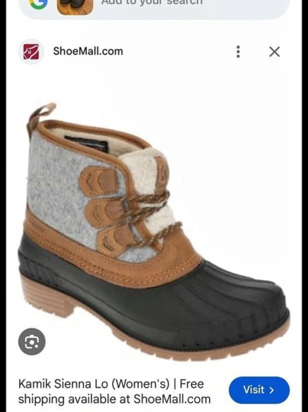 Kamik Sienna Lo Winter Boots Black & Brown
